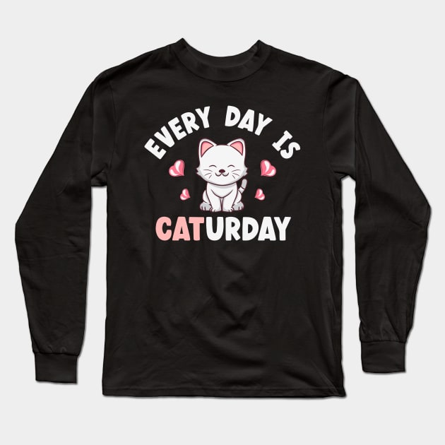 Every Day is Caturday Long Sleeve T-Shirt by TheDesignDepot